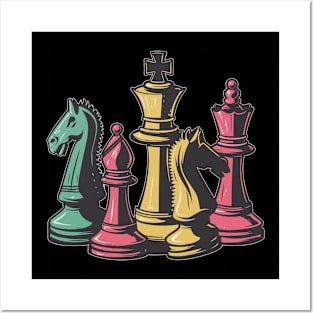 Amateur Chess Lovers Retro Chess Art Grandmaster Chess Player Posters and Art